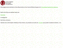 Tablet Screenshot of bioprocesos.unq.edu.ar